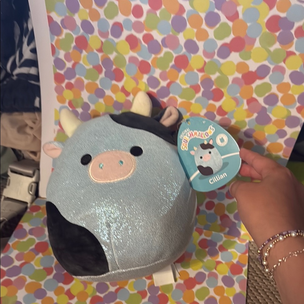 Black Friday Exclusive Cillian Blue Sparkly Cow Squishmallow!!!